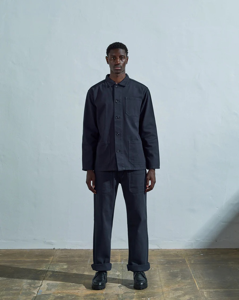 Uskees skyrta drill buttoned overshirt - blueberry