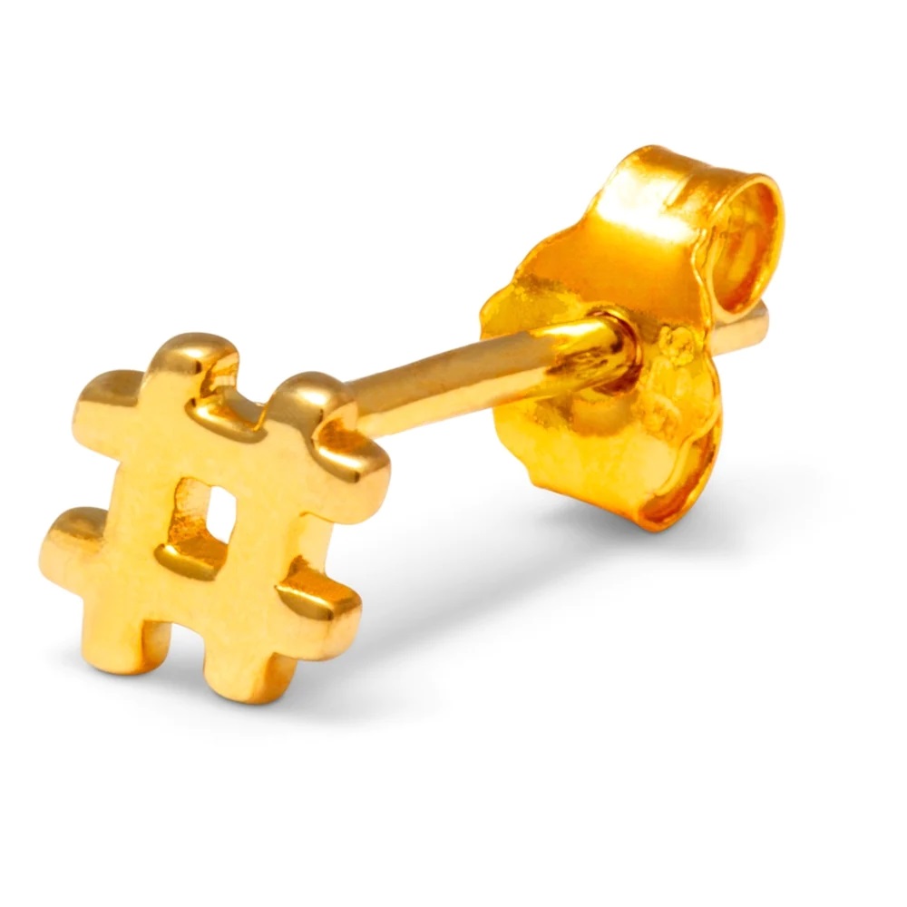 Lulu lokkar Hashtag Gold plated