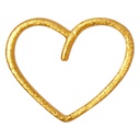 Lulu lokkar Happy Heart Gold plated