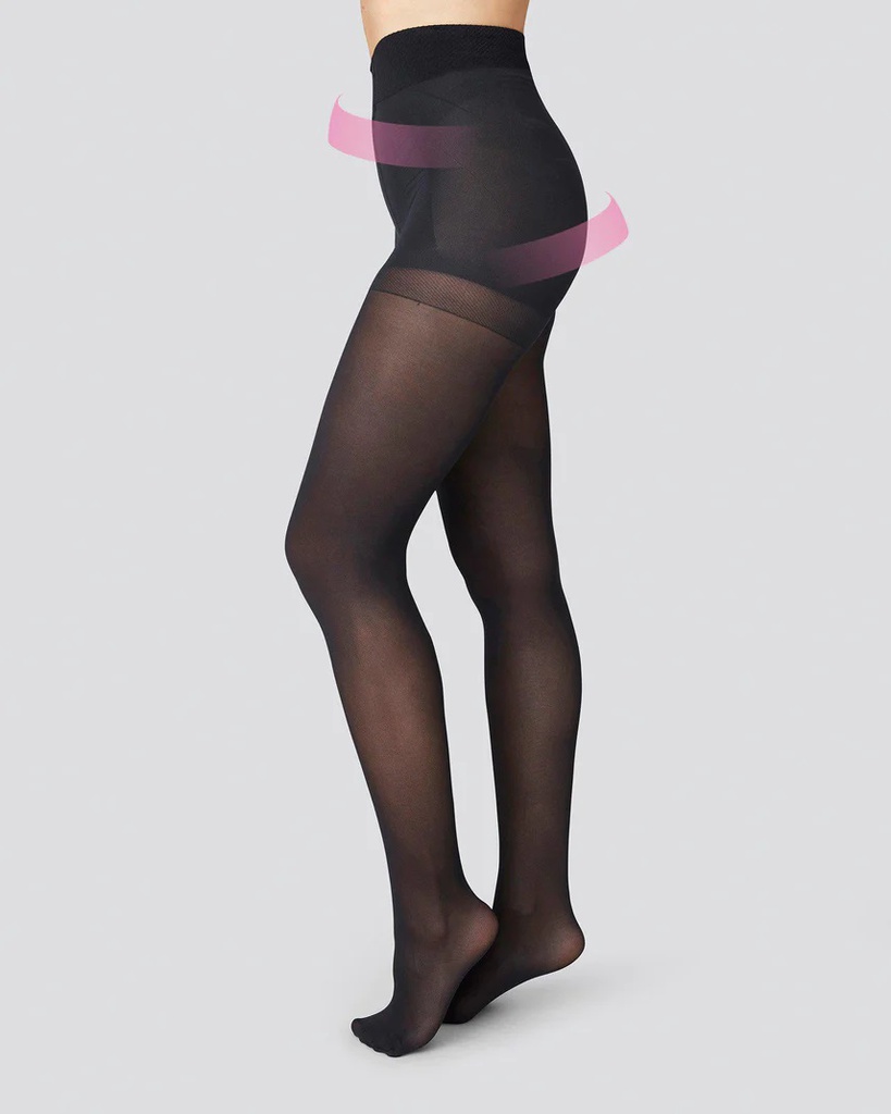 SWEDISH STOCKINGS - ANNA CONTROL TOP TIGHTS Black