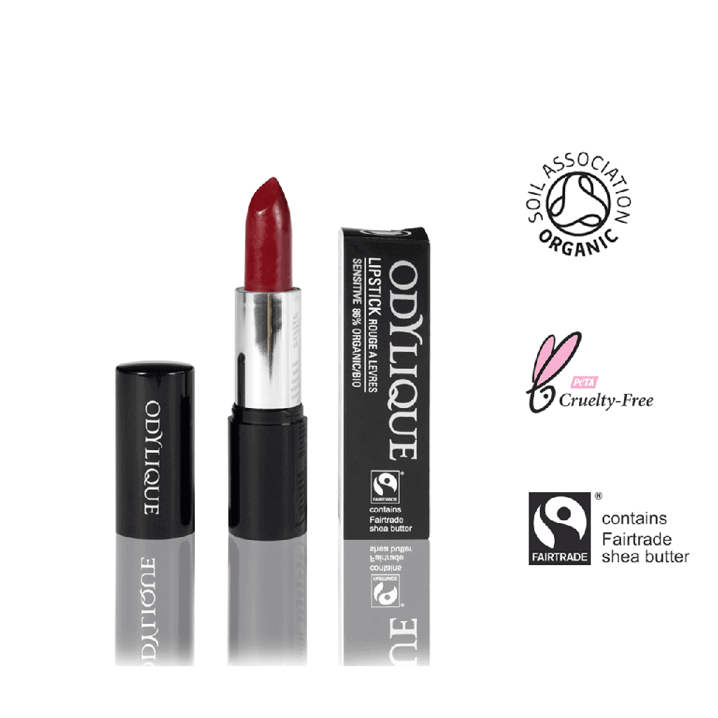 Odylique varalitur Organic mineral lipstick Cherry Tart 16