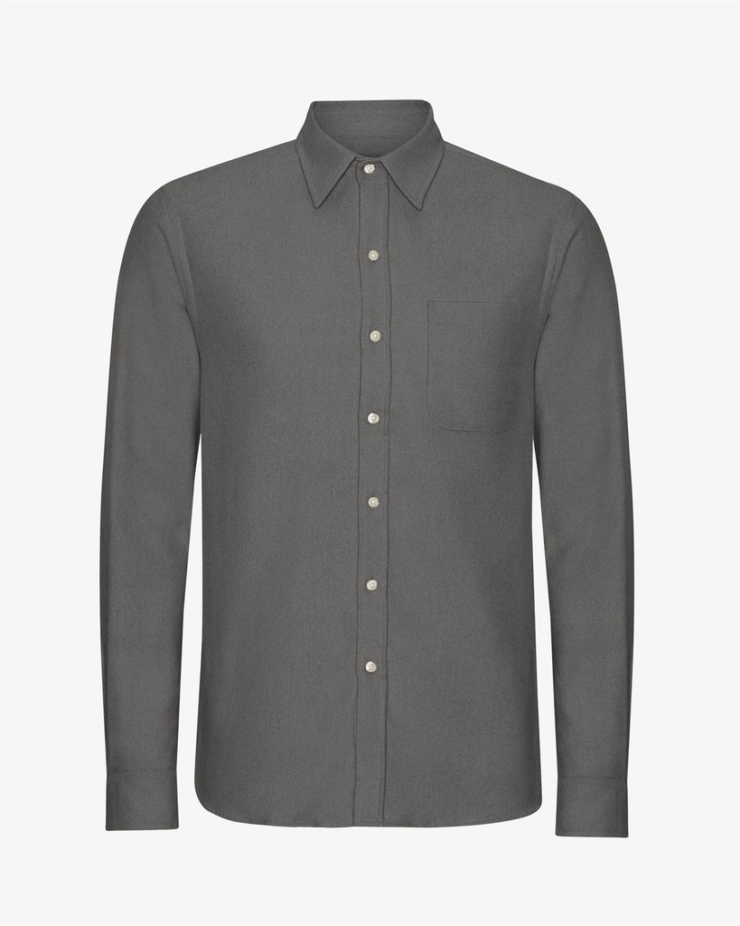 COLORFUL STANDARD skyrta Flannel shirt Lava grey
