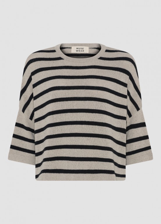 Muse Wear toppur Vibe striped top Coal
