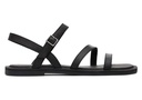 TOMS skór - Kira Black Leather Sandal