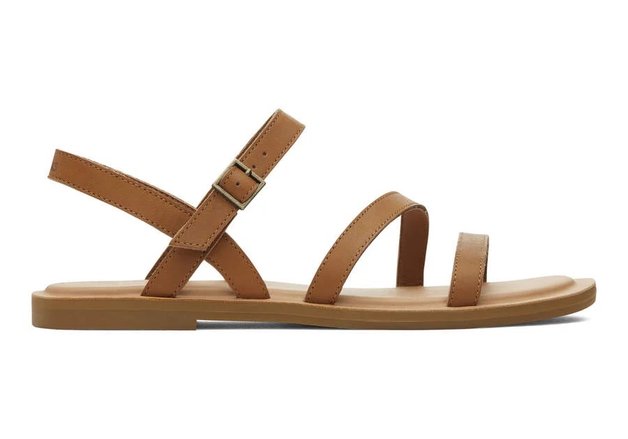 TOMS skór - Kira Tan Leather Sandal