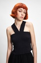 RITA ROW toppur OMAN V neckline top Black