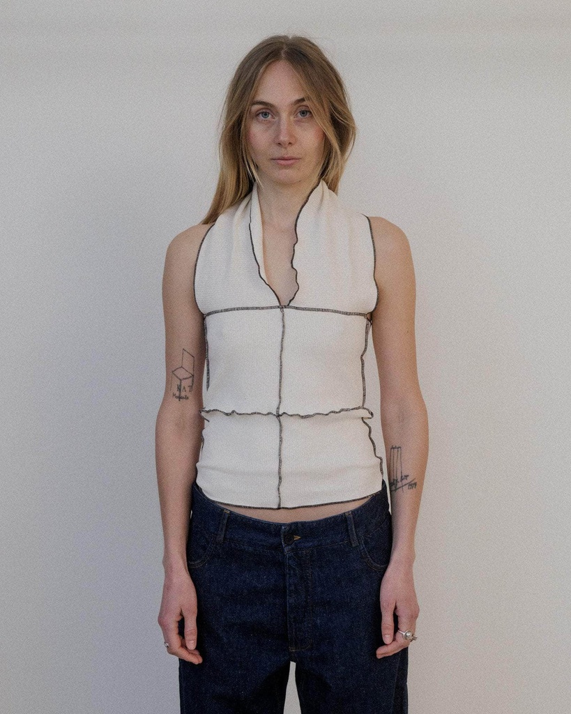 Baserange Toppur Cinder Halter top Undyed