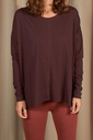 YOGAMII - LION DRAPY TEE - DARK PLUM