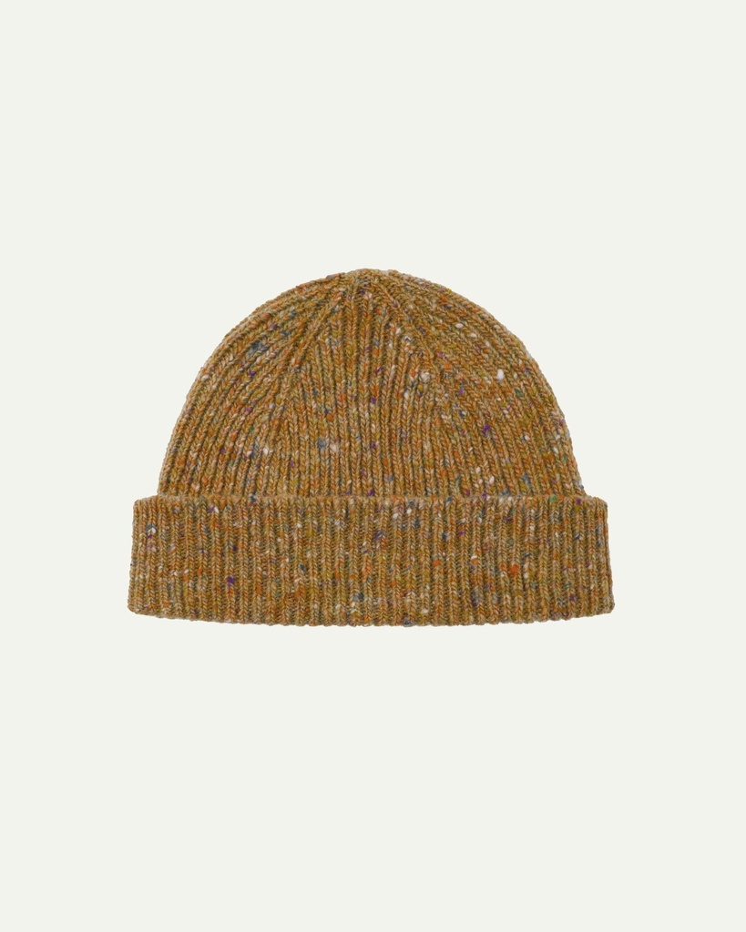 Uskees Húfa #4003 speckled donegal wool hat - Butterscotch