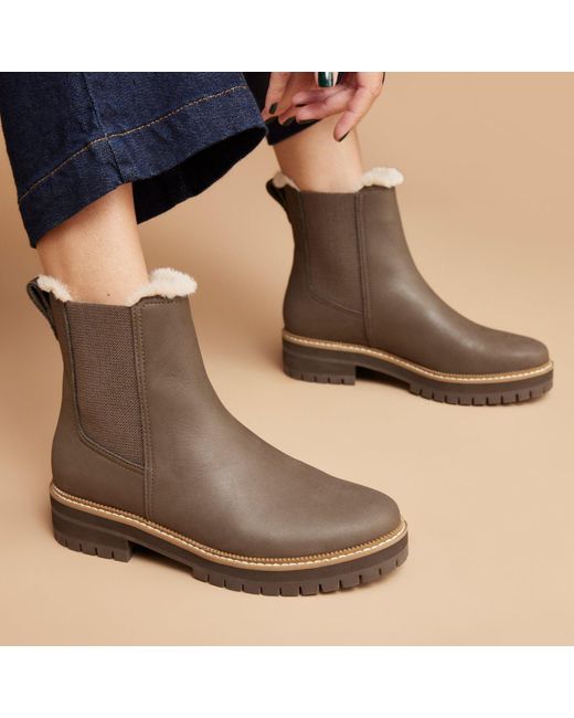 TOMS skór - Bennet ankle boots Nubuck Faux Canteen