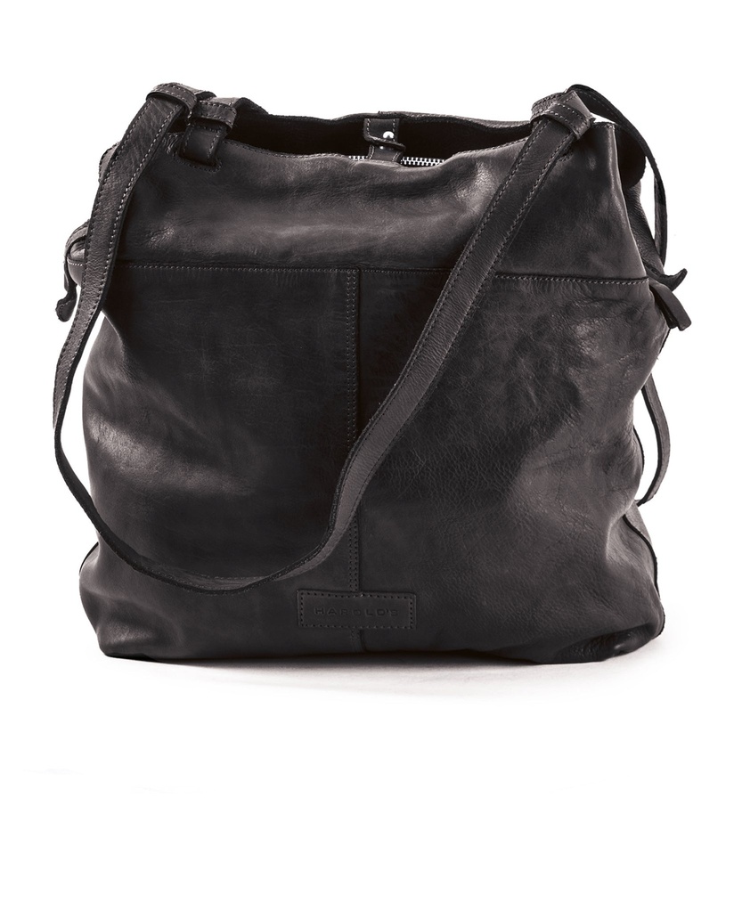 Harold's Leðurtaska Shopper Twin upend  0293404 Black