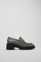 Camper Milah Black leather loafers  Grey