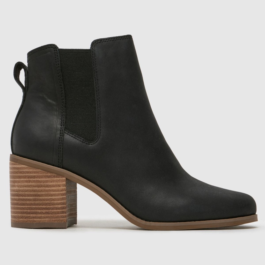TOMS skór - Evelyn Chelsea Black leather