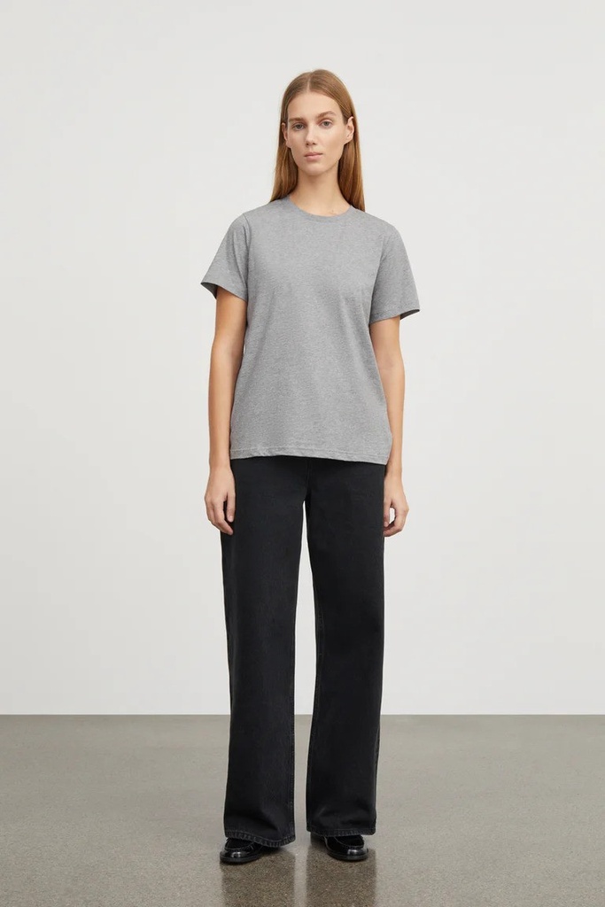 SKALL bolur Andy tee Mid grey mélange