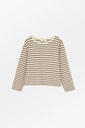 SKALL bolur Louie oversized blouse Light brown/white