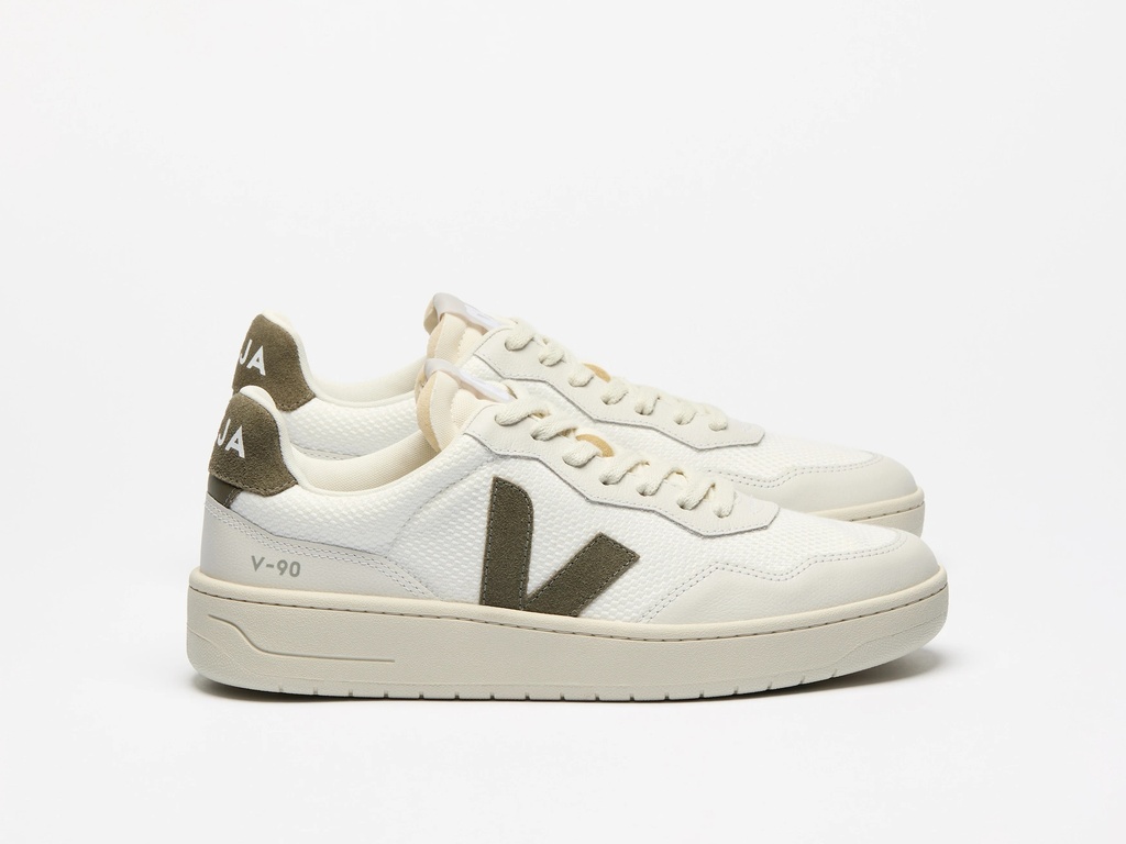 VEJA skór V-90 B-Mesh White Kaki