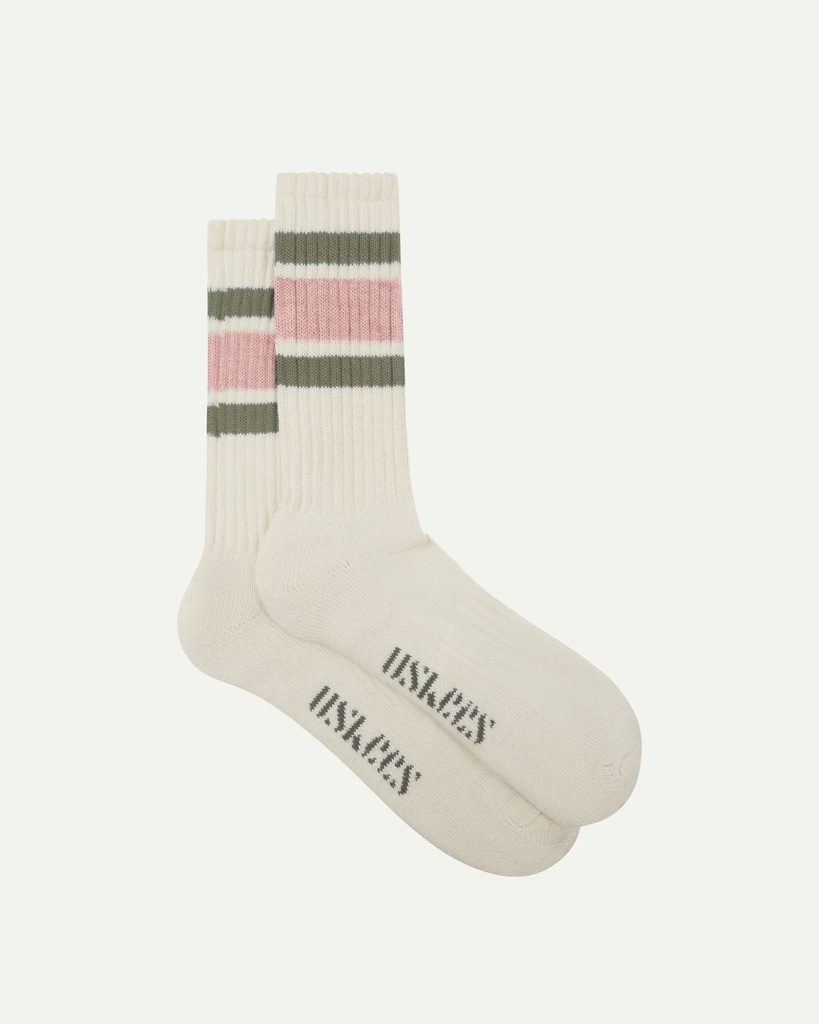 Uskees sokkar #4011 College stripe socks - dusty pink