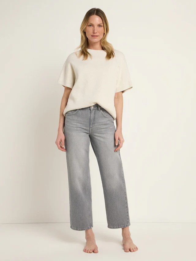 Lanius buxur Relaxed jeans Light grey denim