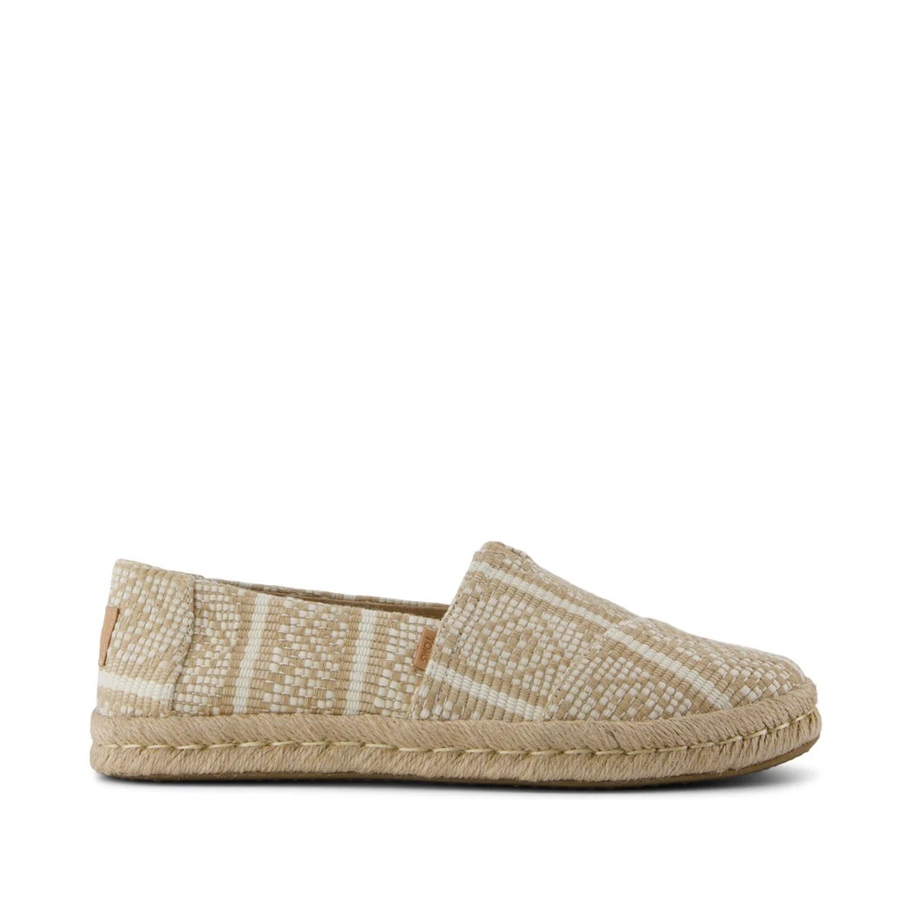 TOMS skór - Women Rope Sole Oatmeal Beige Diamond Woven