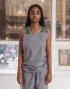 Baserange toppur Pictorial Strap top Ziti Grey