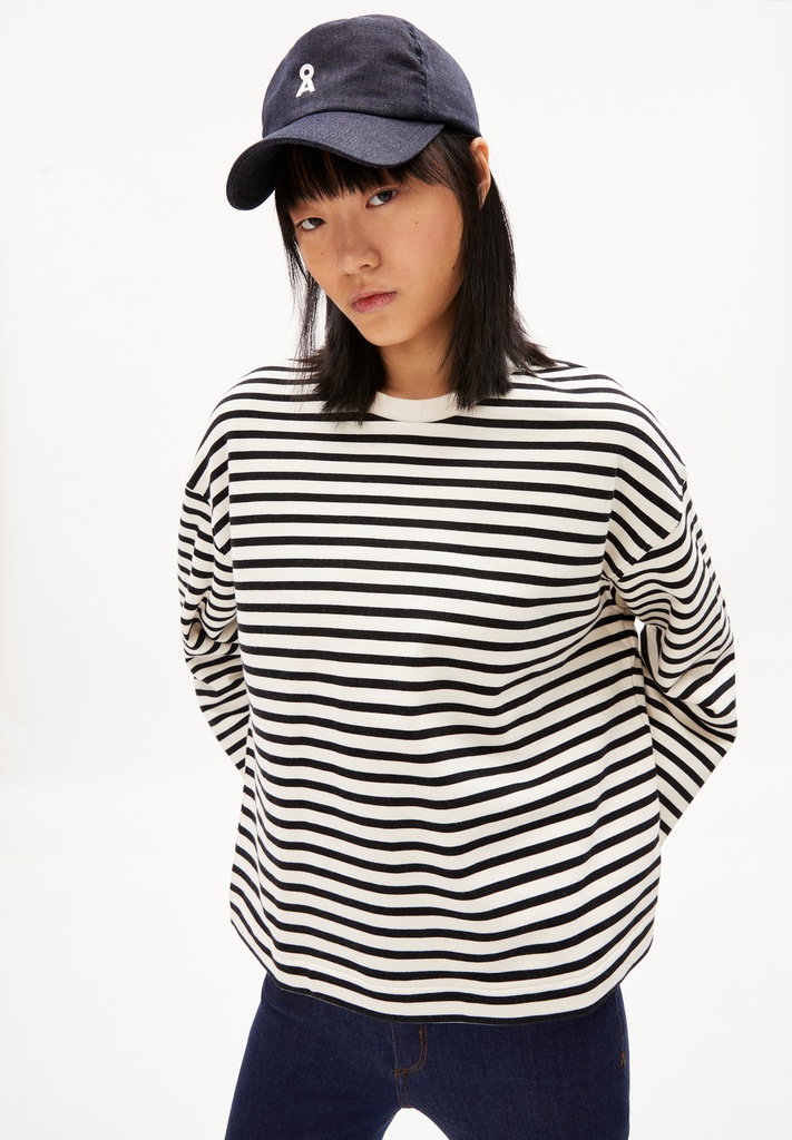 ARMEDANGELS PEYSA FRANKAA STRIPE undyed-black