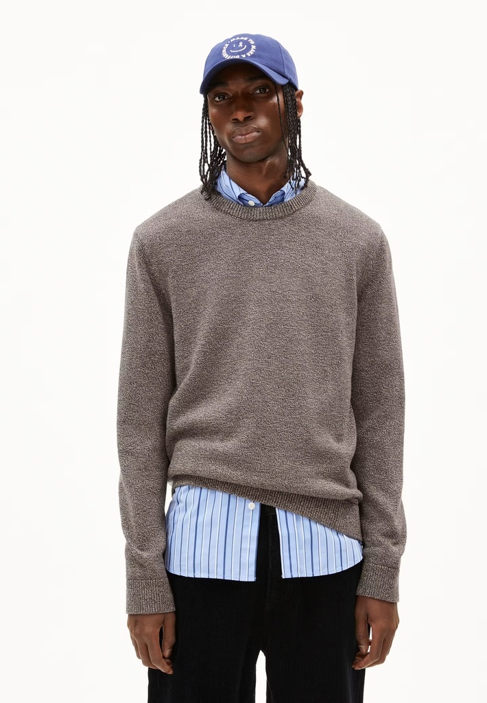 ARMEDANGELS peysa Alvaario Steel melange/Light oak