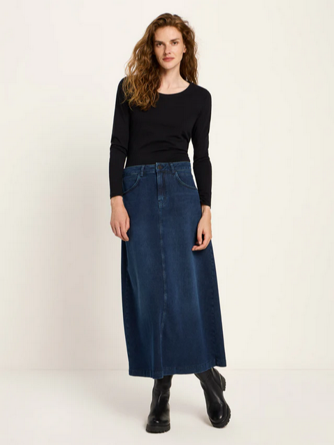 Lanius pils Jeans Rocke Dark blue denim