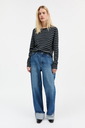 SKALL bolur Loui blouse Navy/White str.