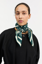 SKALL  klútur Classic scarf Pine green 90x90