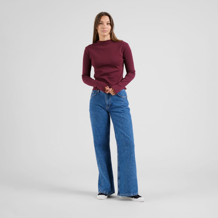 Dedicated Toppur Rib top Ryd Fig Red Fig