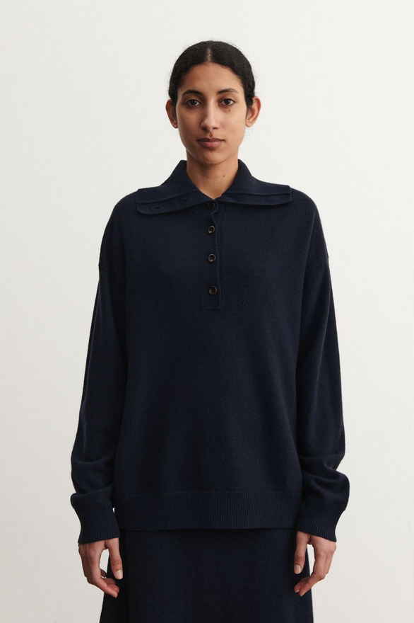 FUB peysa Felted jumper Dark navy