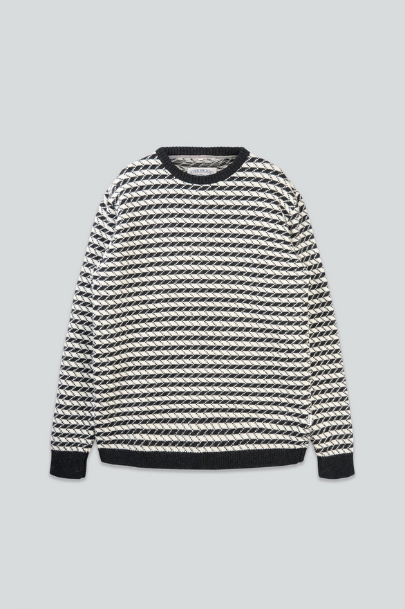 Lakor peysa Faroese fisher knit Off white/black