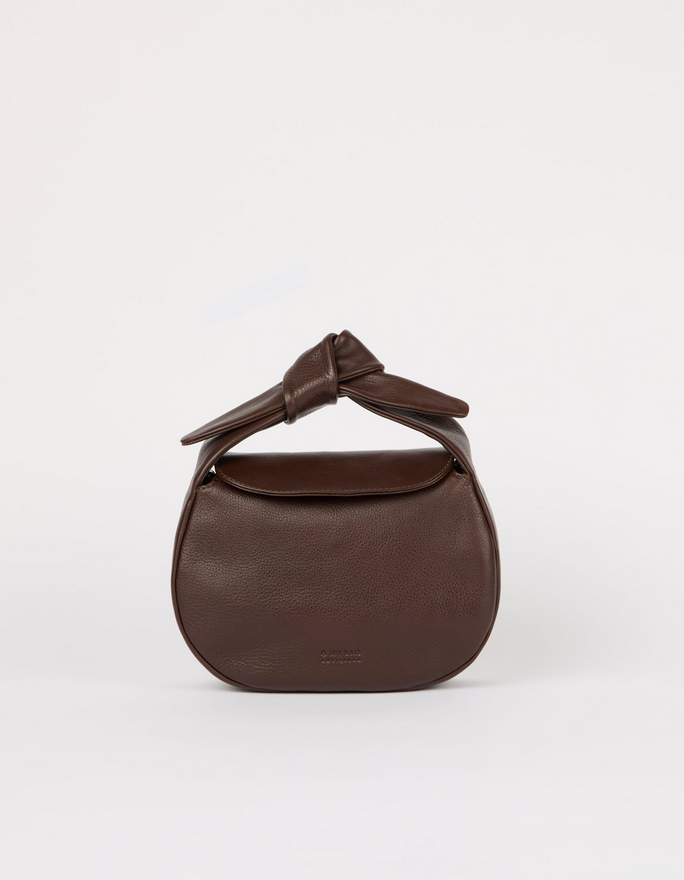 O MY BAG Coco Croissant Chocolate soft grain leather