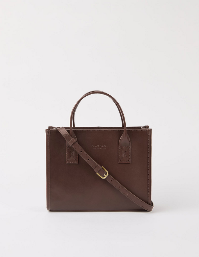 O MY BAG Coco Jackie midi Chocolate classic leather