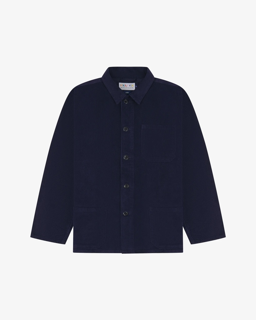Uskees skyrta #3001 Cord overshirt Deep indigo