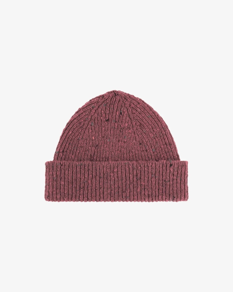 Uskees Húfa #4003 speckled donegal wool hat Dusty pink