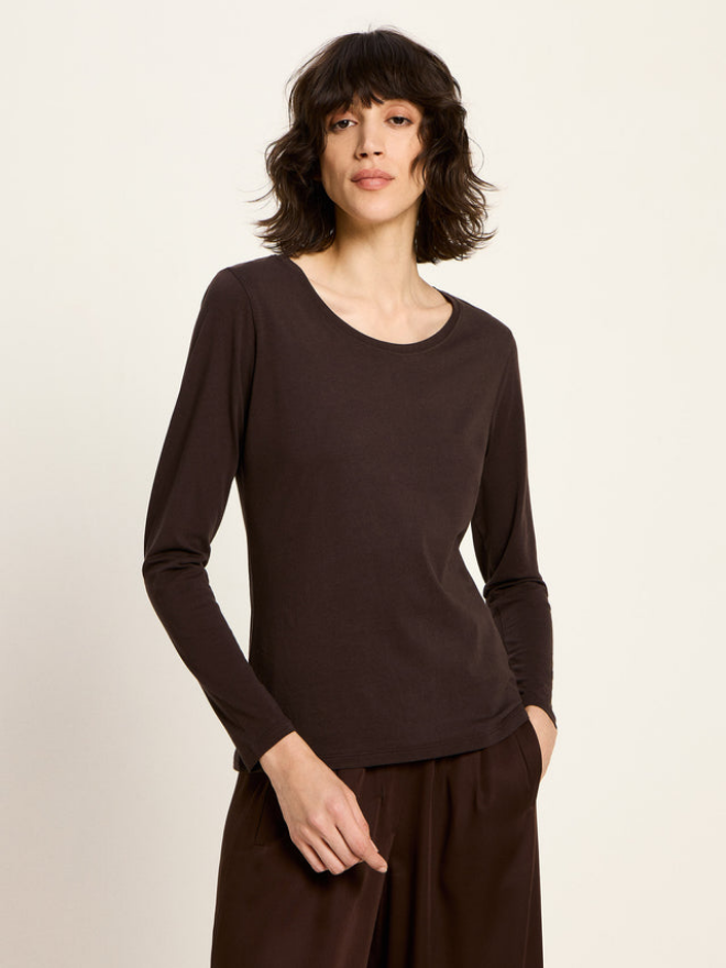 Lanius toppur Langarmshirt Dark brown