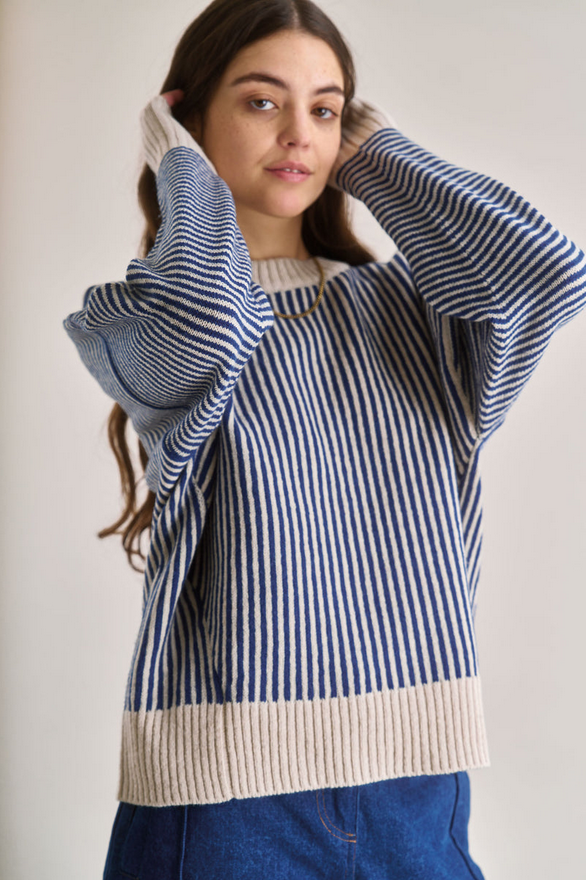 KOMODO peysa Zizi jumper Navy stripe
