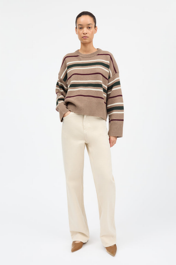 SKALL peysa Cannes jumper Light brown/grey