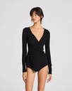 GAI+LISVA Toppur Anne Wrap LS Wool Top Black