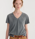 BOBO CHOSES Bolur V-neck T-shirt Light heather grey