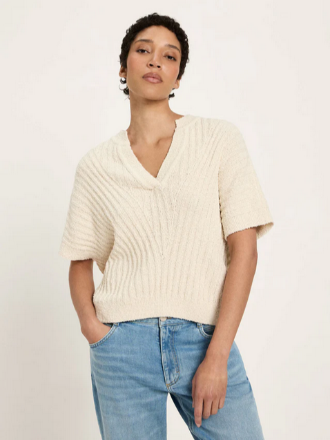 Lanius peysa Boucle Pullunder Creme