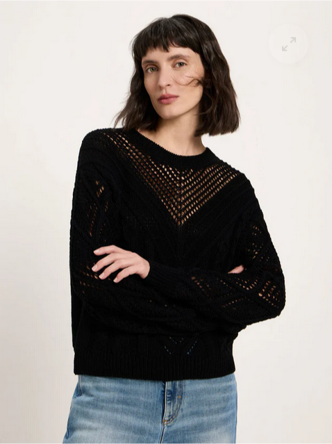 Lanius peysa Lochstrick Pullover Onyx