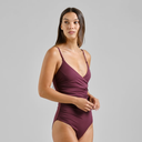 DEDICATED Sundbolur Wrap swimsuit Klinte Burgundy Fig
