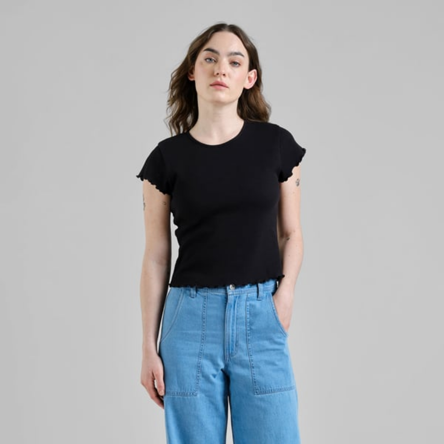 Dedicated Toppur Rib Top Ven Black