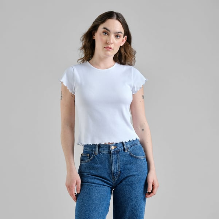Dedicated Toppur Rib Top Ven White