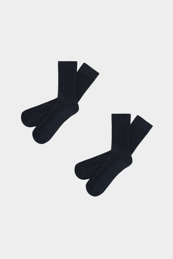 FUB sokkar Pointelle Socks Dark navy