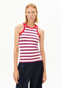 ARMEDANGELS BOLUR Kanitaa Stripes Top Light oatmilk/mars