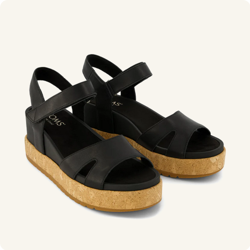 TOMS skór Alana Black leather