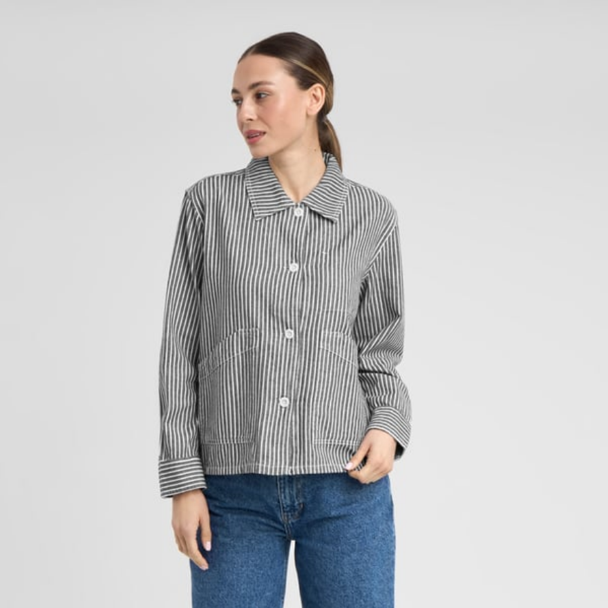 Dedicated jakki Jacket Stiby Stripe Blue